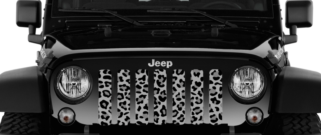 Gray Leopard Print Grille Insert