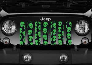 Green Aliens Jeep Grille Insert