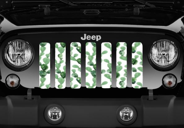Green Cactus Jeep Grille Insert