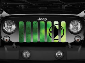 Oscar Mike Green Ombre Jeep Grille Insert