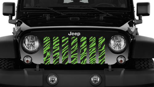 Green Zebra Print Grille Insert