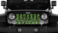 Platinum Green Zebra Print Jeep Grille Insert