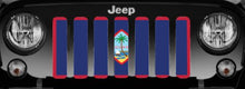 Guam Flag Jeep Grille Insert