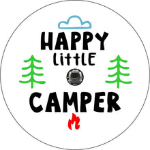 Happy Little Camper White Spare Tire Cover