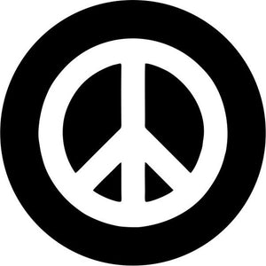 Hippie Peace Sign Black Spare Tire Cover