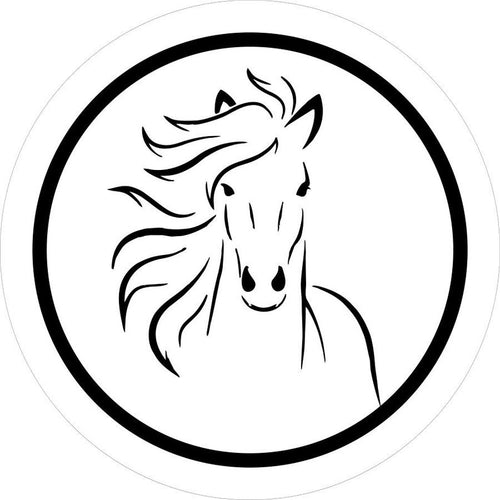 Horse Head White Spare Tire Cover