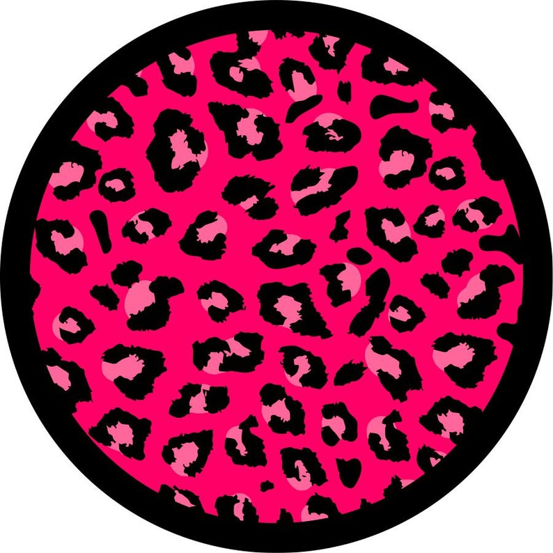 Hot Pink Leopard Print Spare Tire Cover