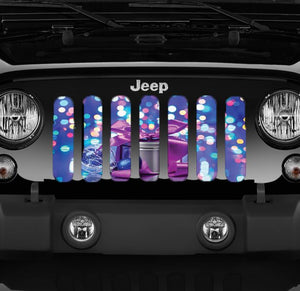 Happy Holiday Jeep Grille Insert