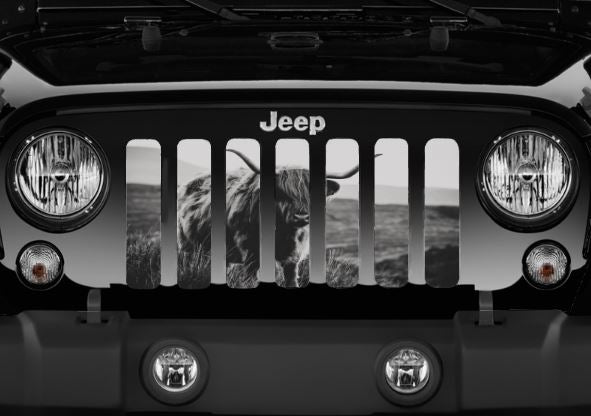 Highland Cow Jeep Grille Insert