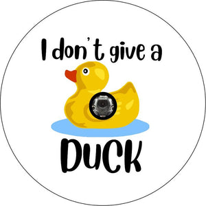 I Don't Give A Duck White Spare Tire Cover