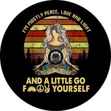 I'm Mostly Light Love Peace And A Little Black Spare Tire Cover