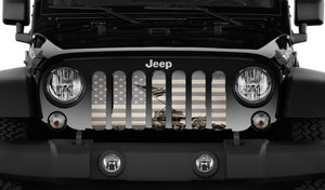 Iwo Jima American Flag Jeep Grille Insert