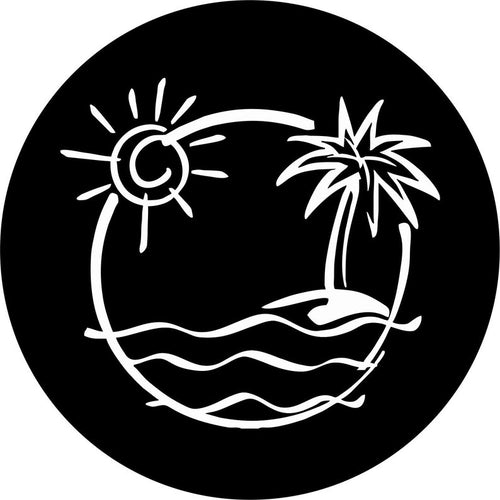 Just Beachin Black Spare Tire Cover