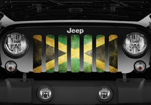 Jamaican Grunge Flag Jeep Grille Insert