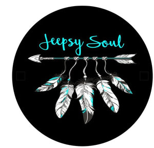 Jeepsy Soul Teal Spare Tire Cover
