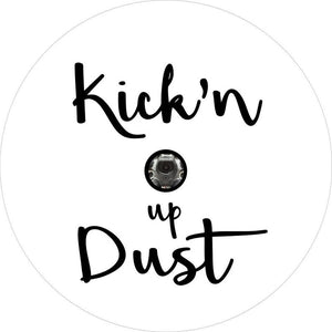 Kickin Up Dust White Spare Tire Cover