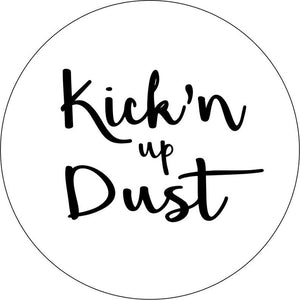 Kickin Up Dust White Spare Tire Cover