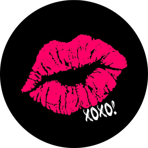 Kiss Lips XOXO Pink Spare Tire Cover