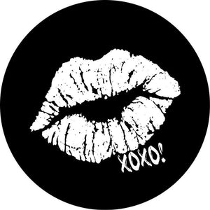 Kiss Lips XOXO White Spare Tire Cover