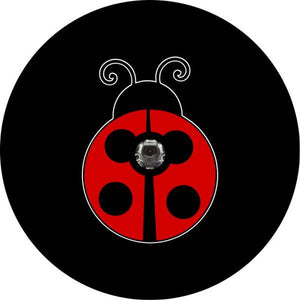 Lady Bug Black Spare Tire Cover