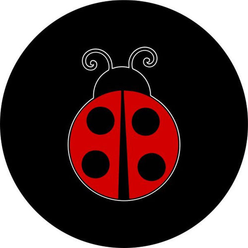 Lady Bug Black Spare Tire Cover