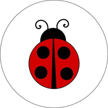 Lady Bug White Spare Tire Cover