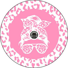 Leopard Cheetah Print Girl Sunglasses White Baby Pink Spare Tire Cover