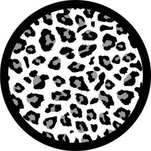 Leopard Cheetah  Print Grey Spots Spare Tire Cover