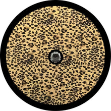 Leopard Cheetah Print Spots Standard Black Rim Spare Tire Cover