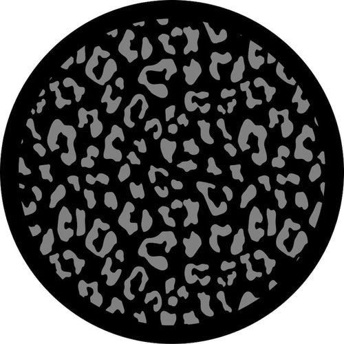 Leopard Print Black Spare Tire Cover