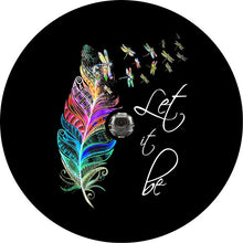 Let It Be Feather With Dragonflies Spare Tire Cover