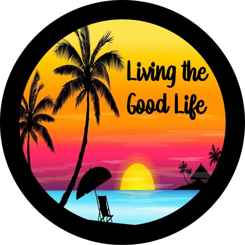 Living The Good Life Black Spare Tire Cover