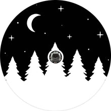 Lost In The Forest Black Sky Spare Tire Cover