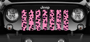 Lady Leopard Print Jeep Grille Insert