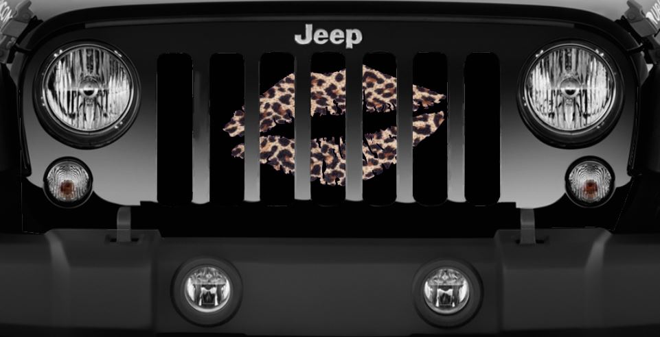 Leopard Kiss Jeep Grille Insert