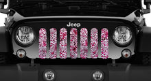 Pink Leopard Print Jeep Grille Insert
