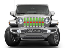 Lime Green Red Line Jeep Grille Insert