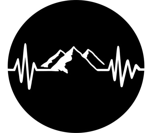 Mountain Heartbreak Black Spare Tire Cover