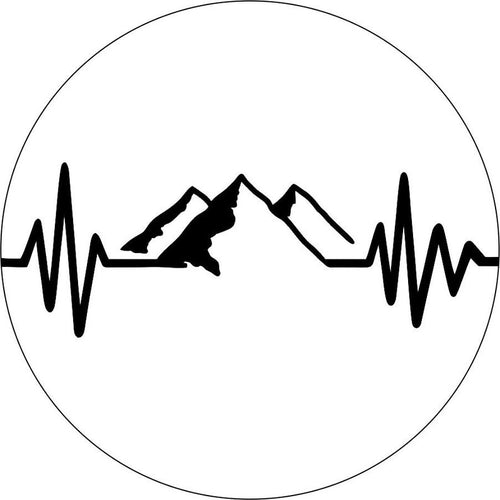 Mountain Heartbreak White Spare Tire Cover