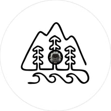 Mountains Near The Ocean White Spare Tire Cover