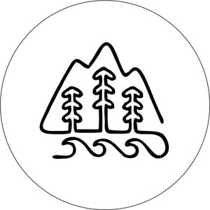Mountains Near The Ocean White Spare Tire Cover