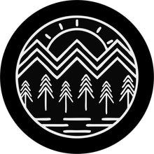 Mountain Vibes Black Spare Tire Cover