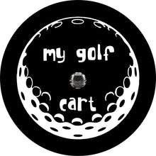 My Golf Cart Golf Ball Black Spare Tire Cover
