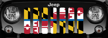 Maryland Back The Blue Flag Jeep Grille Insert