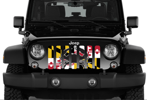 Maryland Crab Flag - Jeep Grille Insert