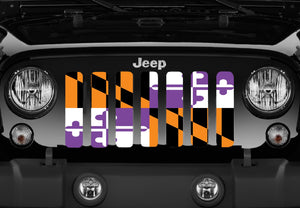 Maryland Flag - Orange and Purple Jeep Grille Insert