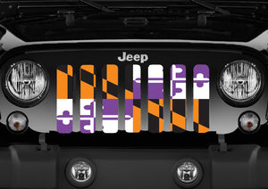 Maryland Flag - Orange and Purple Jeep Grille Insert