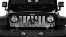 Massachusetts Grunge State Flag Jeep Grille Insert
