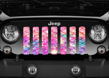 Mermaid Scales - Peach - Jeep Grille Insert