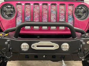 Mermaid Scales - Peach - Jeep Grille Insert